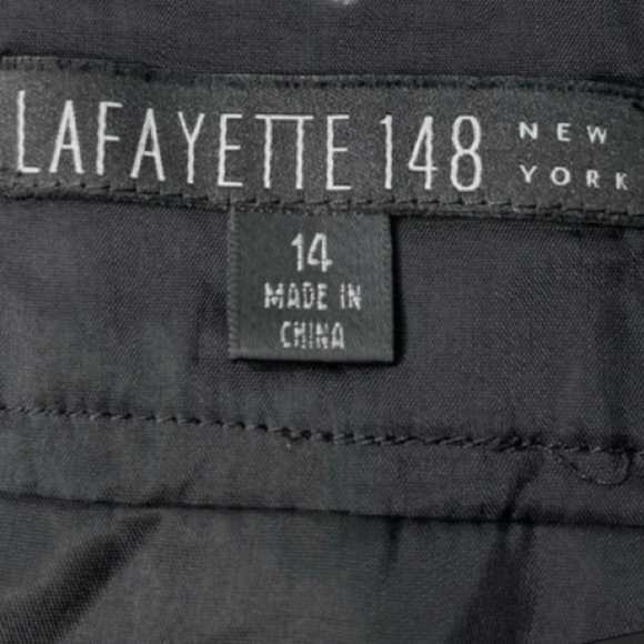 Lafayette 148 New York Abstract Geometric Print Knee Length Midi Pencil Skirt - Picture 6 of 9